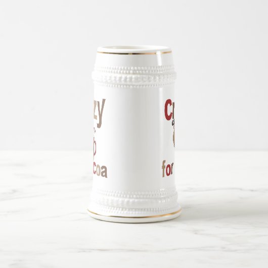 Verrückt für Kakao Bierglas (Mittel)