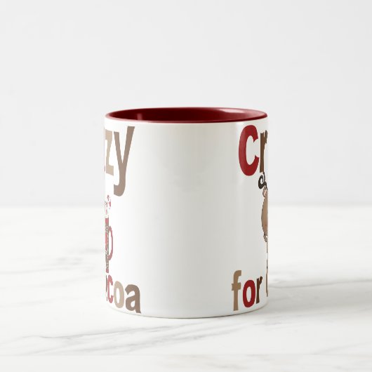 Verrückt für Kakao Zweifarbige Tasse (Mittel)