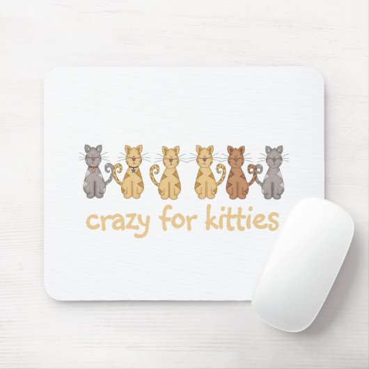 Verrückt für Kätzchen Mousepad (Mit Mouse)