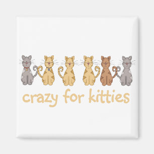 Verrückt für Kätzchen-T-Shirts und Geschenke Magnet