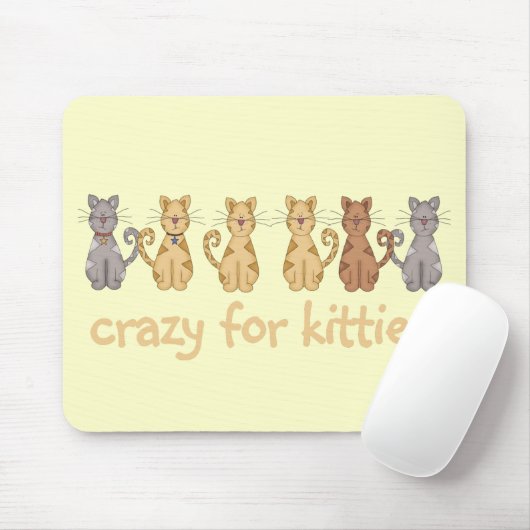 Verrückt für Kätzchen-T-Shirts und Geschenke Mousepad (Mit Mouse)