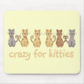 Verrückt für Kätzchen-T-Shirts und Geschenke Mousepad (Vorne)