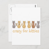 Verrückt für Kätzchen-T-Shirts und Geschenke Postkarte (Vorne/Hinten)