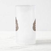 Verrückt kacken Sie Emoji Mattglas Bierglas (Mittel)