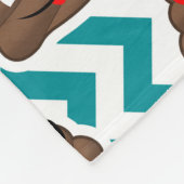 Verrückt kacken Sie Emojis aquamarines gemustertes Fleecedecke (Ecke)