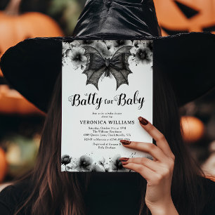 Verrückt nach Baby - Gothic Halloween Baby Shower Einladung