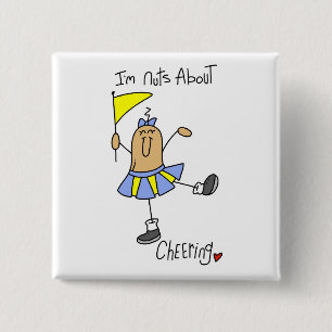 Verrückt nach Cheering T-Shirts und Geschenken Button