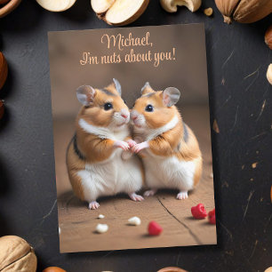 Verrückt nach dir Hamster-Paar Valentinstagskarte Feiertagskarte