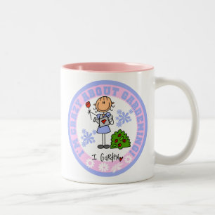 Verrückt nach Gartenarbeit Zweifarbige Tasse