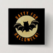 Verrückt nach Halloween! Quadratischer Knopf Button (Vorderseite)
