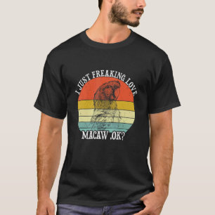 Verrückt nach Scharlachrotem Ara Bunter Papagei Vo T-Shirt