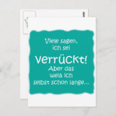 Verrückt! Postkarte (Vorne/Hinten)
