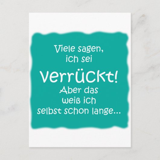 Verrückt! Postkarte (Vorderseite)