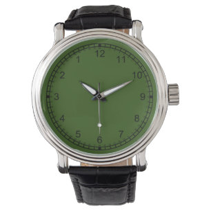 verrückt rückwärts schauen grün armbanduhr