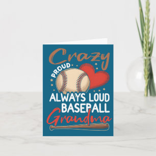 Verrückt stolz immer laute Baseball-Illustration Karte