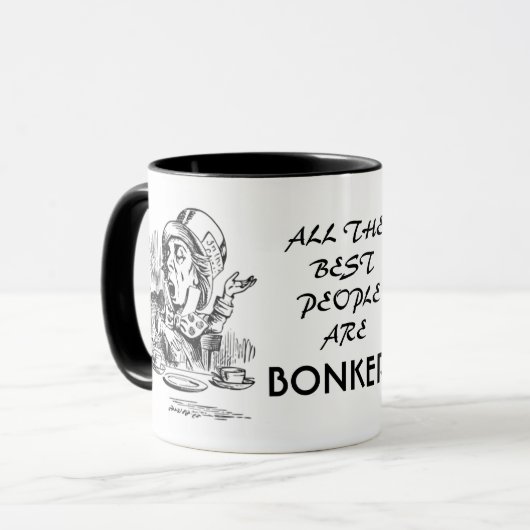 VERRÜCKT TASSE (Vorderseite Links)