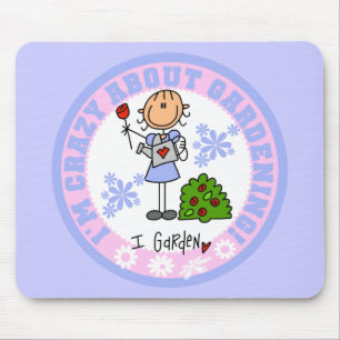 Verrückt über im Garten arbeitenMousepad Mousepad
