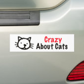 Verrückt über Katzen Autoaufkleber (Auf Auto)