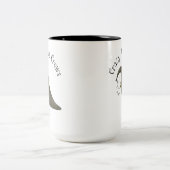 Verrückt über Krähen-Primitiv-Krähe Zweifarbige Tasse (Mittel)