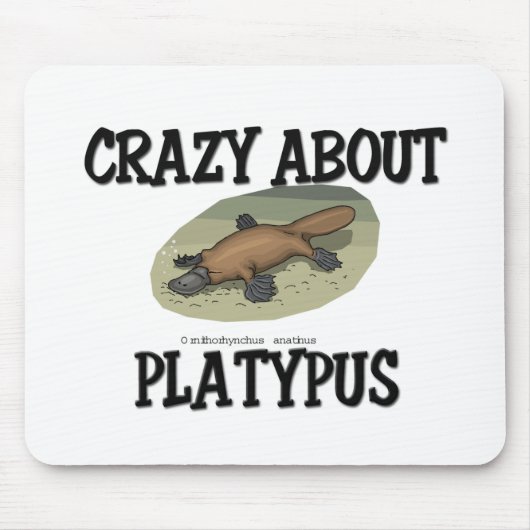 Verrückt über Platypus Mousepad (Vorne)