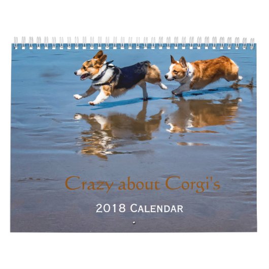 Verrückt über Wandkalender des Corgis 2018 (Titelbild)
