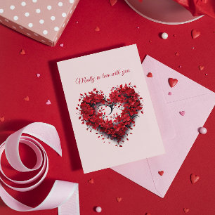 Verrückt Verliebt   Florales Herz   Benutzerdefini Feiertagskarte