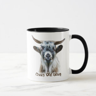 Verrückte alte Ziegenfarm Tier Humor Tasse