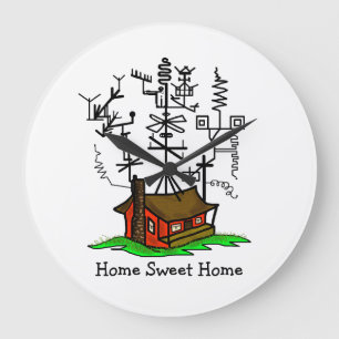 Verrückte Amateurfunk-Antennen-Uhr durch Große Wanduhr