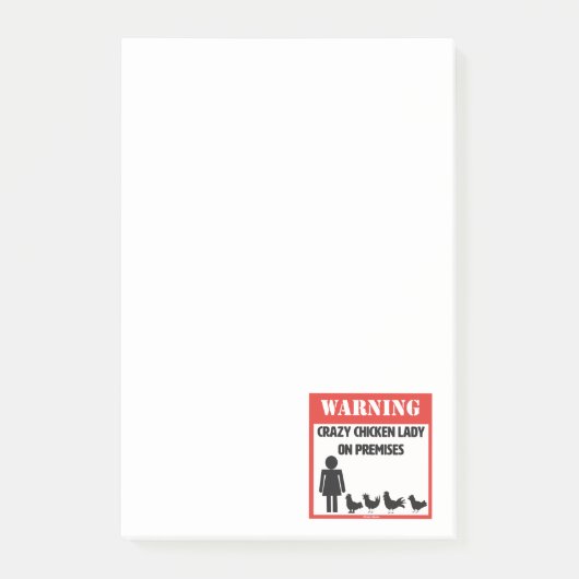 Verrückte Anmerkungen Huhn-Damen-Post-It Post-it Klebezettel (Vorderseite)
