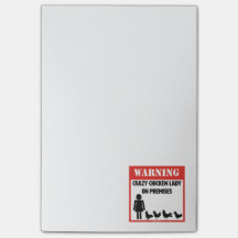 Verrückte Anmerkungen Huhn-Damen-Post-It