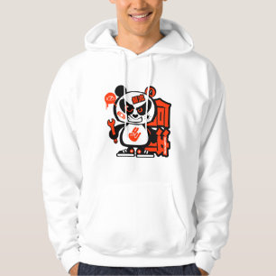 Verrückte Antrieb-Patrouille - aggressiver Panda Hoodie