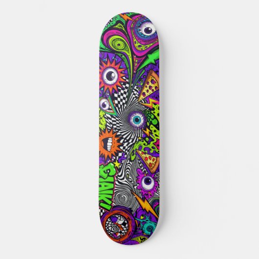 VERRÜCKTE Augen Skateboard (Vorderseite)