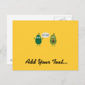 verrückte Avocado-Kleider Postkarte (Vorne/Hinten)
