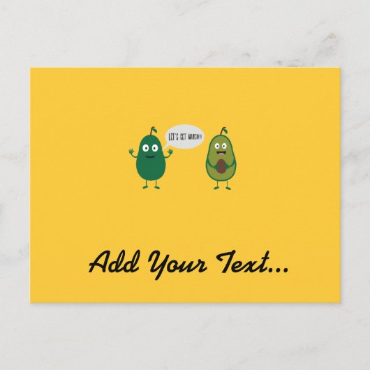 verrückte Avocado-Kleider Postkarte (Vorderseite)