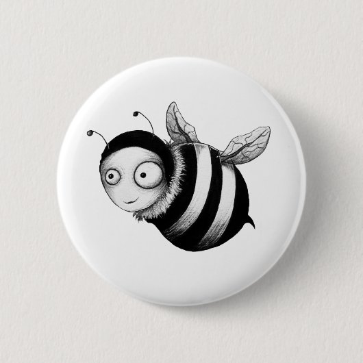 Verrückte Biene Button (Vorderseite)