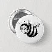 Verrückte Biene Button (Vorne & Hinten)