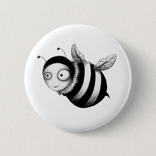 Verrückte Biene Button