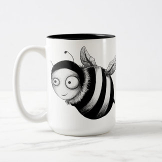 Verrückte Biene Zweifarbige Tasse