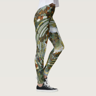 Verrückte Blatt-Camouflage Leggings