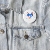 VERRÜCKTE BLAUE BAUM-FRÖSCHE BUTTON (Beispiel)
