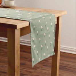 Verrückte Blumen Cottagecore Boho Wildblume Salbei Kurzer Tischläufer
