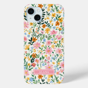 Verrückte Blumengarten-Monogramm Case-Mate iPhone Hülle