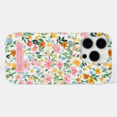 Verrückte Blumengarten-Monogramm Case-Mate iPhone Hülle (Rückseite (Horizontal))