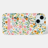 Verrückte Blumengarten-Monogramm Case-Mate iPhone Hülle (Rückseite (Horizontal))