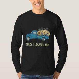 Verrückte Blumenlady Floristin Gärtnerin  Vintage  T-Shirt
