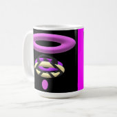 Verrückte Botschaftswörter mit lila schwarzer mode Kaffeetasse (Vorderseite Links)