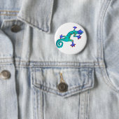 Verrückte bunte Eidechse Button (Beispiel)