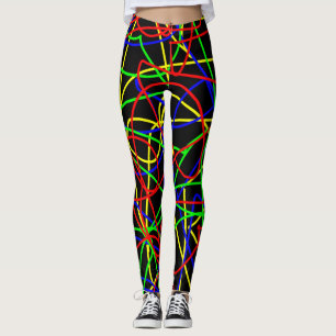Verrückte bunte Squiggles Leggings
