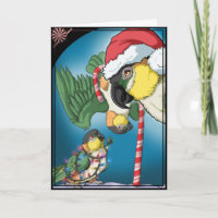 Verrückte Caiques-Weihnachtskarte