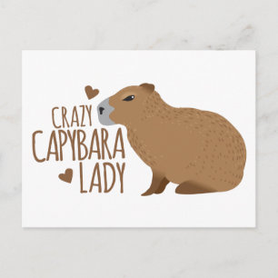 verrückte Capybara Dame Postkarte